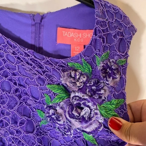 NEW $248 Tadashi Shoji Kids Buttercake Lace Dress in Purple [Girls SZ 12 ]  is available for purchase on au PAY Market - Imported Goods Online Store  Co.Ltd. | au PAY Market - Online Shopping Site